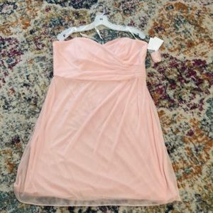 Size 16 strapless David’s bridal petal pink dress